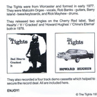 THE TIGHTS singles & demos 1978 ...worchester uk kbd - pikkukuva 3