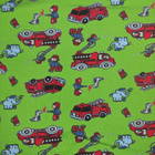 Trikookangas: Paloauto / Palomies -kuosi (50x160 cm) - pikkukuva 2