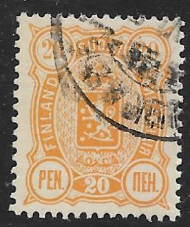 Kolmilukuiset 20p 1889 (LAPE 30B) O