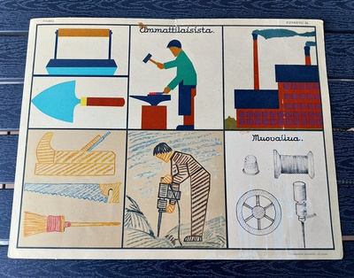 Opetustaulu Tilgmann n. 41,2 x 32,5 cm ammattilaisista seppä
