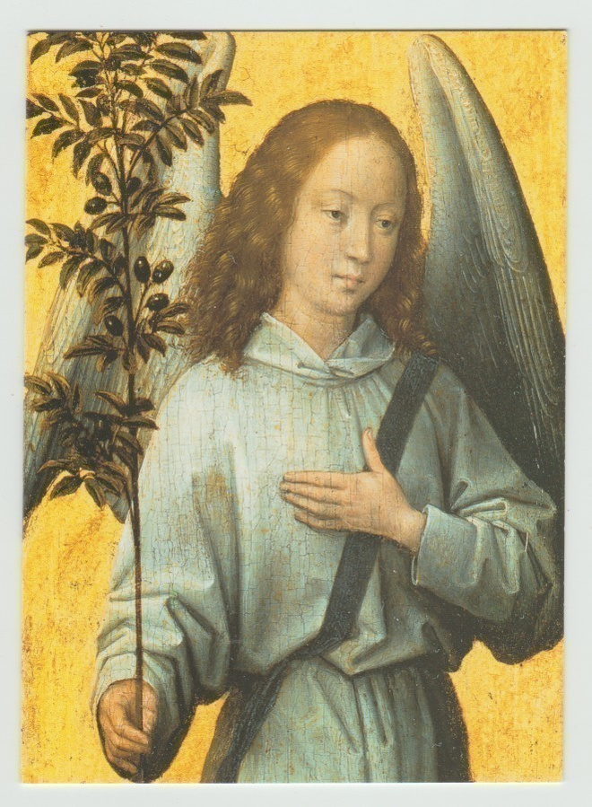 Hans Memling (1433-94) : Angel holding a Palm  (R)