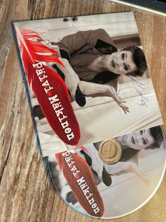 Päivi Mäkinen Edith Piaf promo nimmari CD
