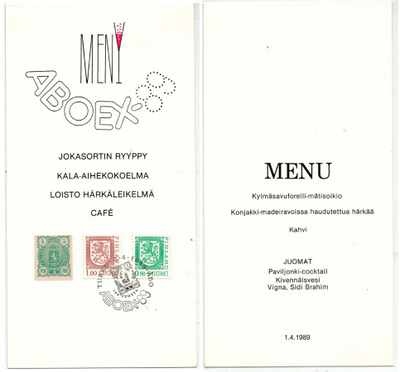 1989 ABOEX-89 illalis meny