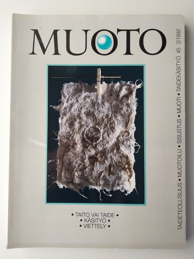 Muoto lehti 1992 vajaa vuosikerta (2 lehteä)