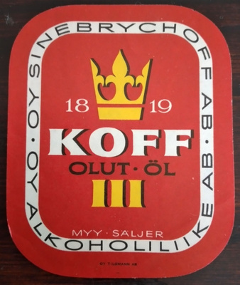 VANHA OLUTETIKETTI - KOFF OLUT III (K13-S41)