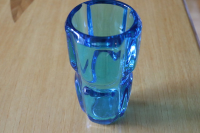 Rudolfova Hut Art lasimaljakko, sininen 17.5 cm korkea