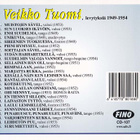 Veikko Tuomi - Rantalavan laulu (CD) - pikkukuva 2