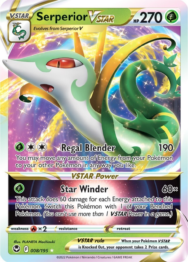 Serperior VSTAR 008/195 - Silver Tempest - NM/M