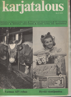 Karjatalous n:o 3 1970 Onko kannen kuvassa Miss Suomi ??????