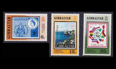 Gibraltar 364-6 ** Europa Postimerkkinäyttely (1977)