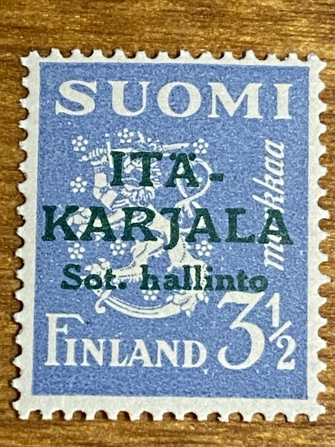 ITÄ-KARJALA VIHREÄ LISÄPAINAMA 3 1/2MK IK12**