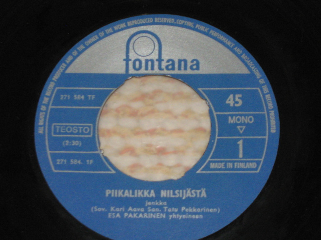 7" ESA PAKARINEN - Piikalikka Nilsijästä - single 1964 EX-
