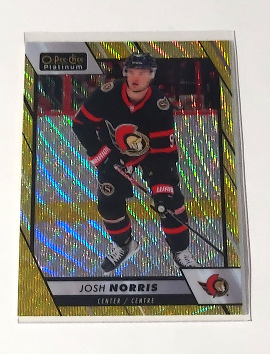 2023-24 OPC Platinum Neon Yellow Surge #151 Josh Norris