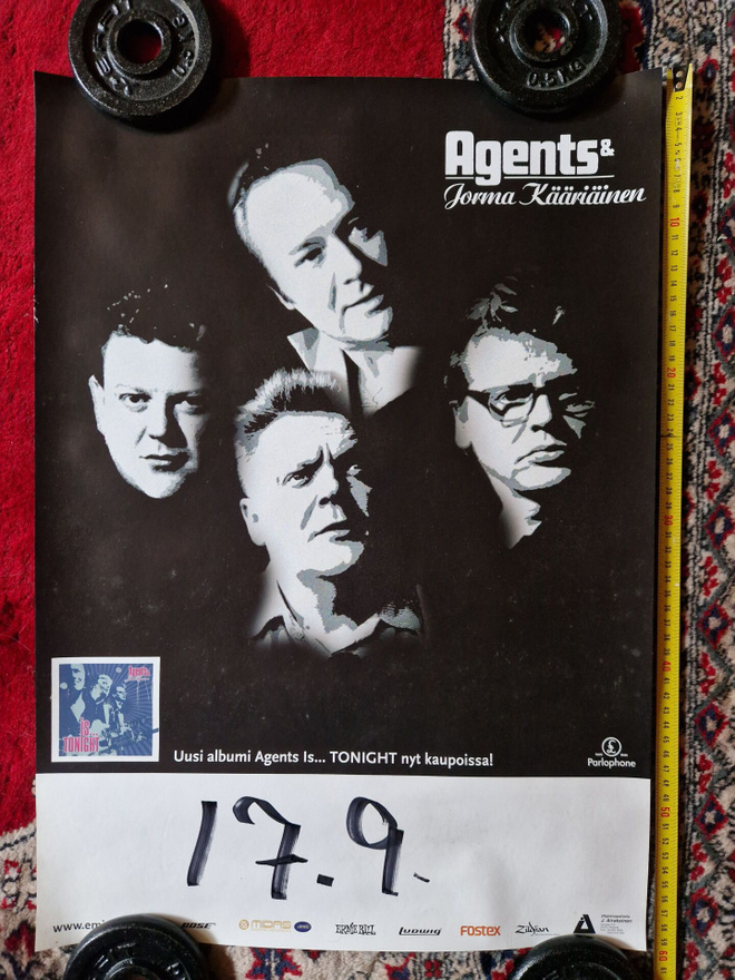 AGENTS &JORMA KÄÄRIÄINEN KEIKKAJULISTE 42×60cm