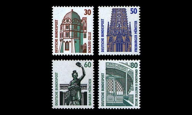Saksa 1339-42 ** Käyttömerkkejä: nähtävyyksiä (1987)