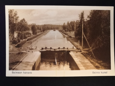 VANHA Postikortti Saimaan kanava 1920-l