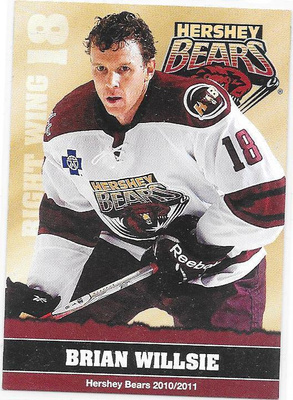 2010-11 Hershey Bears #18 Brian Willsie ex- TPS farmi