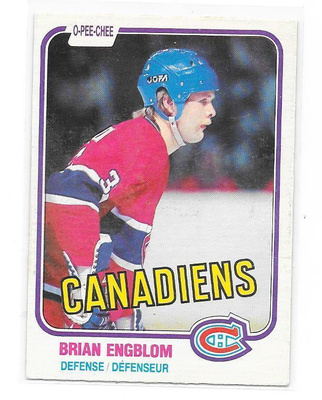 1981-82 OPC #175 Brian Engblom Montreal Canadiens