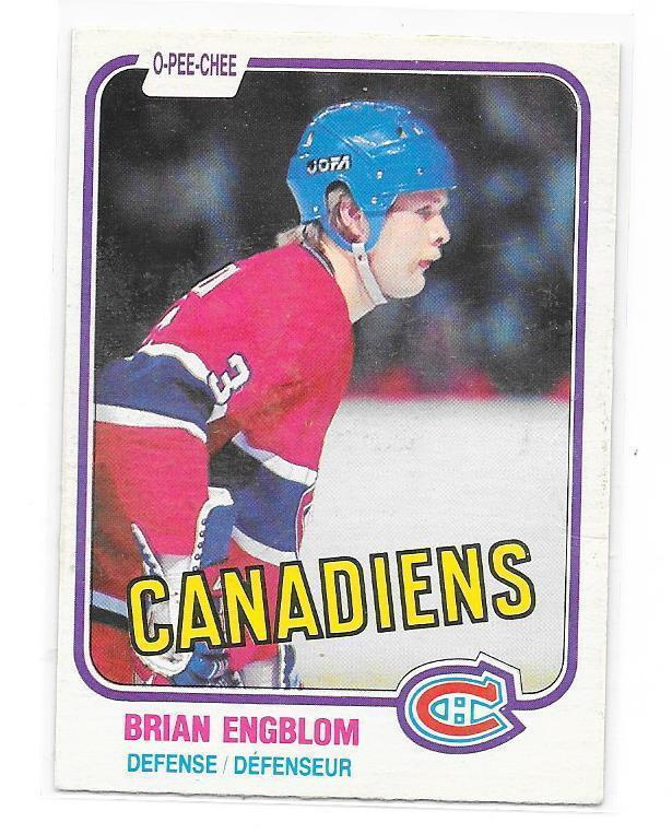 1981-82 OPC #175 Brian Engblom Montreal Canadiens