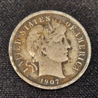 USA Barber dime 1907 - pikkukuva 1