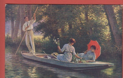 Neitoja joella veneretkellä
