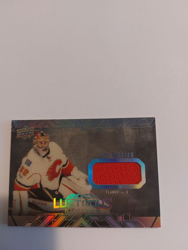 2017-18 UD Black Lustrous Rookies Jerseys #LRJG Jon Gillies