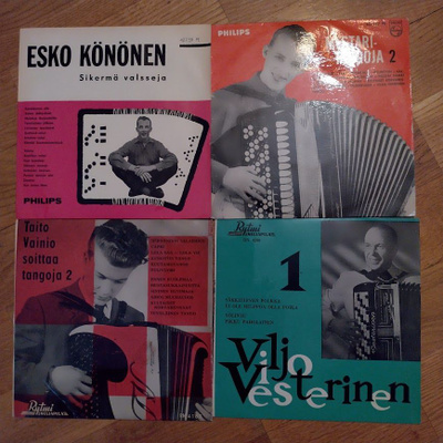 4 kpl maitarimusiikki EP Vesterinen,Könönen,Vainio
