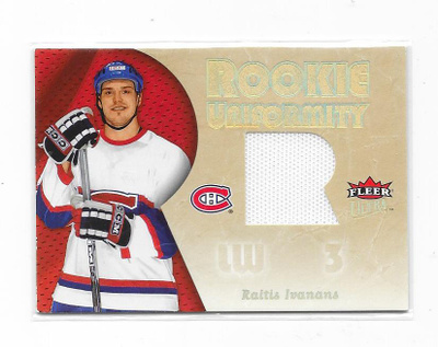 2005-06 Rookie Uniformity # Raitis Ivanans Montreal Gooni