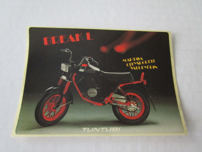 Vintage Tunturi Break L moottoripyörä-tarra