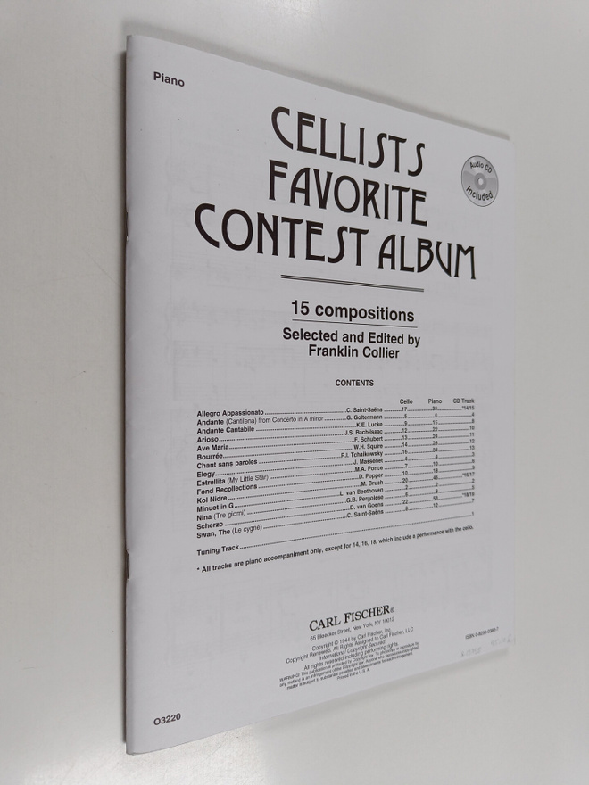 Franklin Collier : Cellists Favorite Contest Album - 15 C...