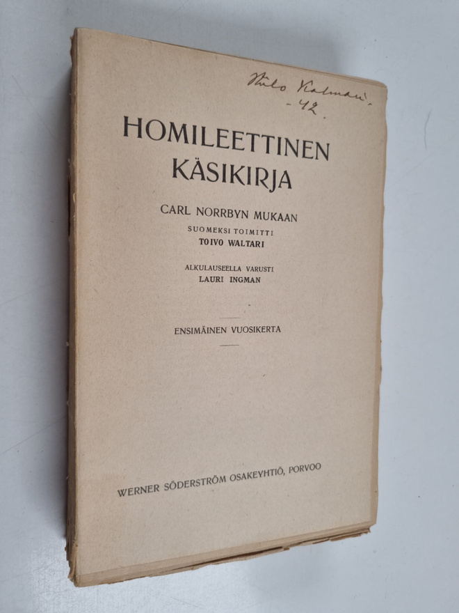 Toivo (suom.) Waltari : Homileettinen käsikirja 1 : Carl ...