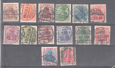 Saksa 1920 germania sarja uudet värit.