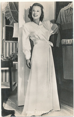 Filmitähti JUNE ALLYSON - vanha kortti