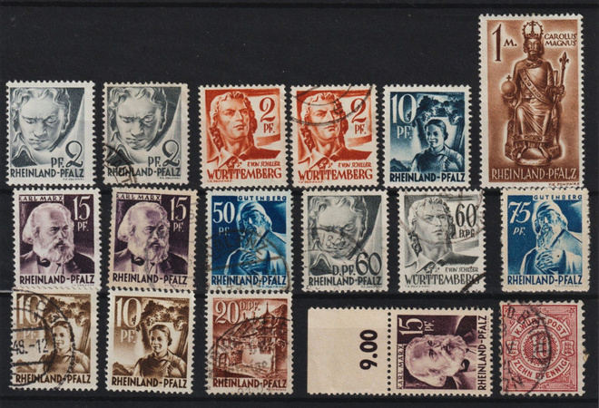 1947 Ranskan Wurttemburg, Rheinland-Pfalz ja1875 Wurttemberg