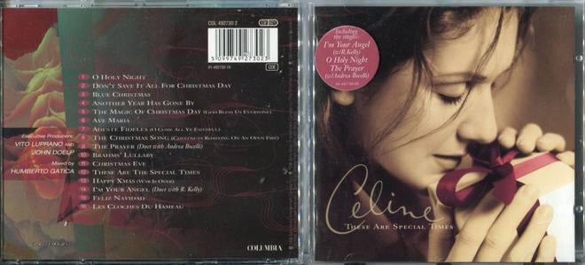 CELINE DION . JOULU CD-LEVY . THESE ARE SPECIAL TIMES