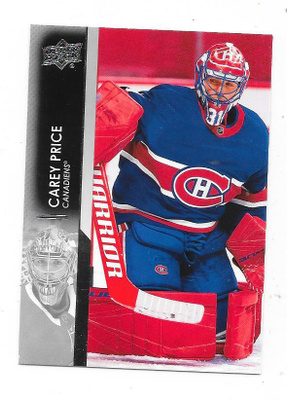 2021-22 Upper Deck #347 Carey Price , Montreal Canadiens MV