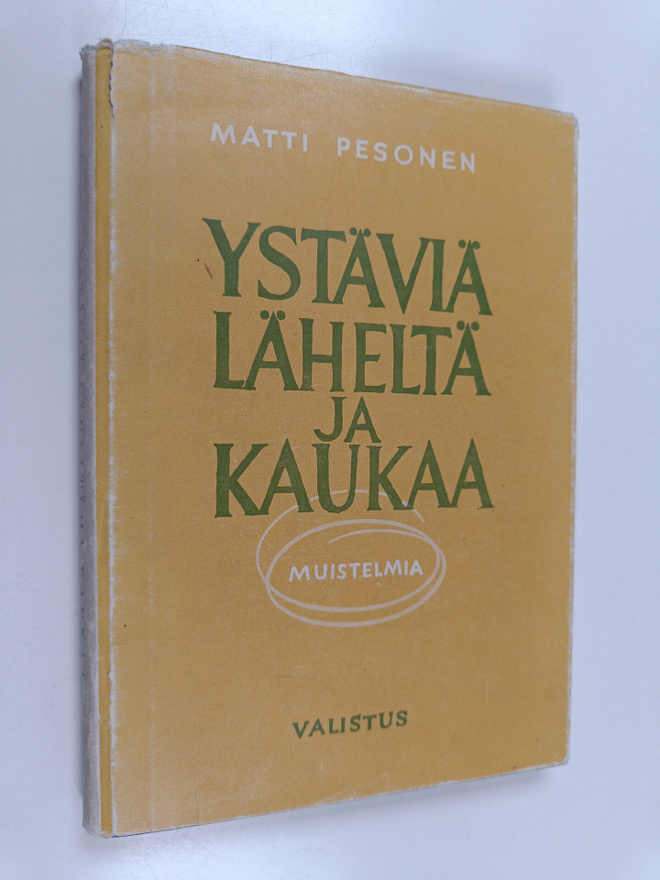 Matti Pesonen : Ystäviä läheltä ja kaukaa : muistelmia