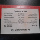 K14. Champion Monte Carlo # 19 Trabant P 601 - pikkukuva 2