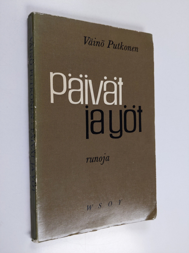 Väinö Putkonen : Päivät ja yöt : runoja