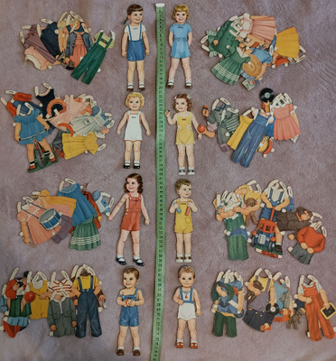 Paperinuket 8 lasta 1940-50-luku