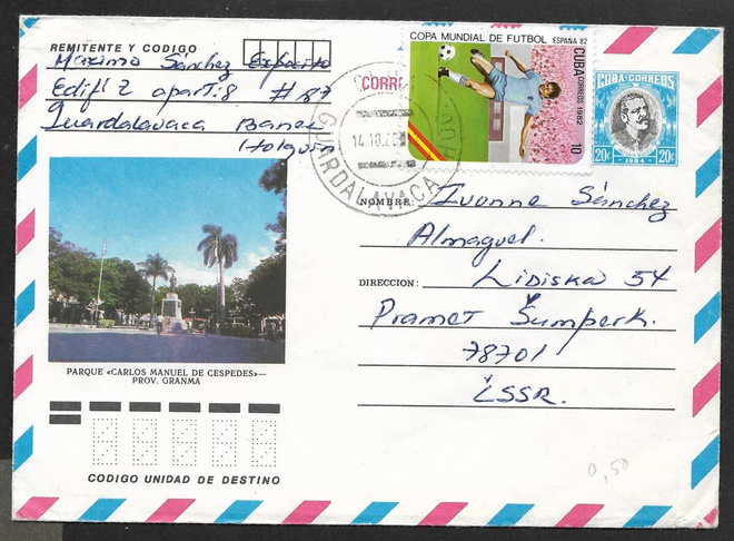 Kuuba - Jalkapallon MM 1972 20c ehiöllä (Mic. 2621)