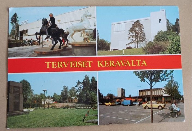Terveiset Keravalta, nelikuvakortti, ei p.