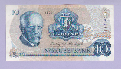Norja 10 Kroner v.1979 P-36c