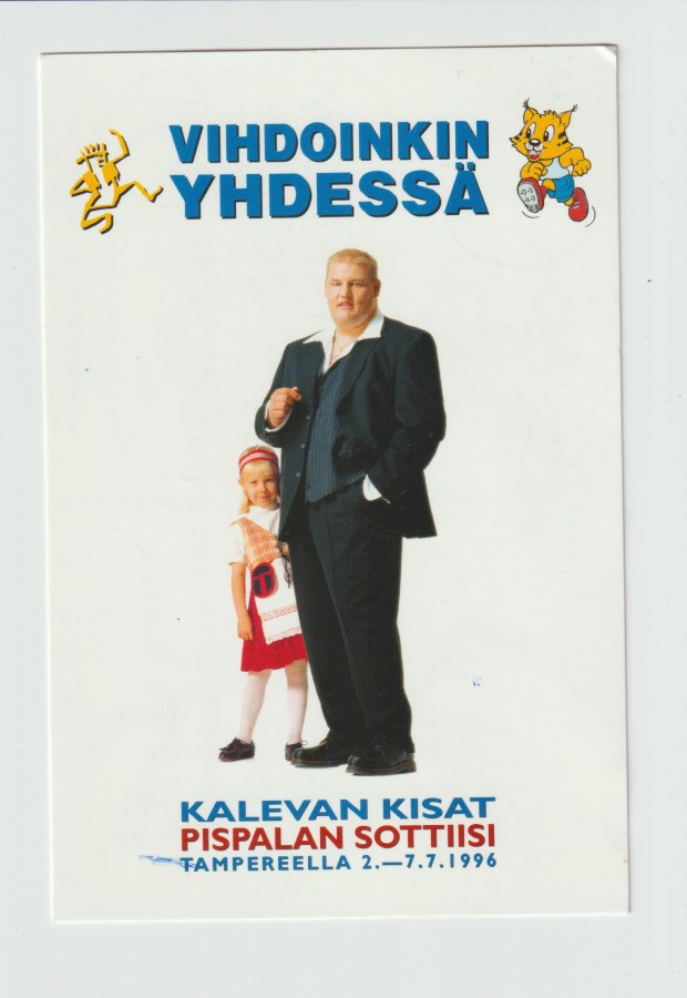 Postikortti, KALEVAN KISAT + PISPALAN SOTTIISI 1996