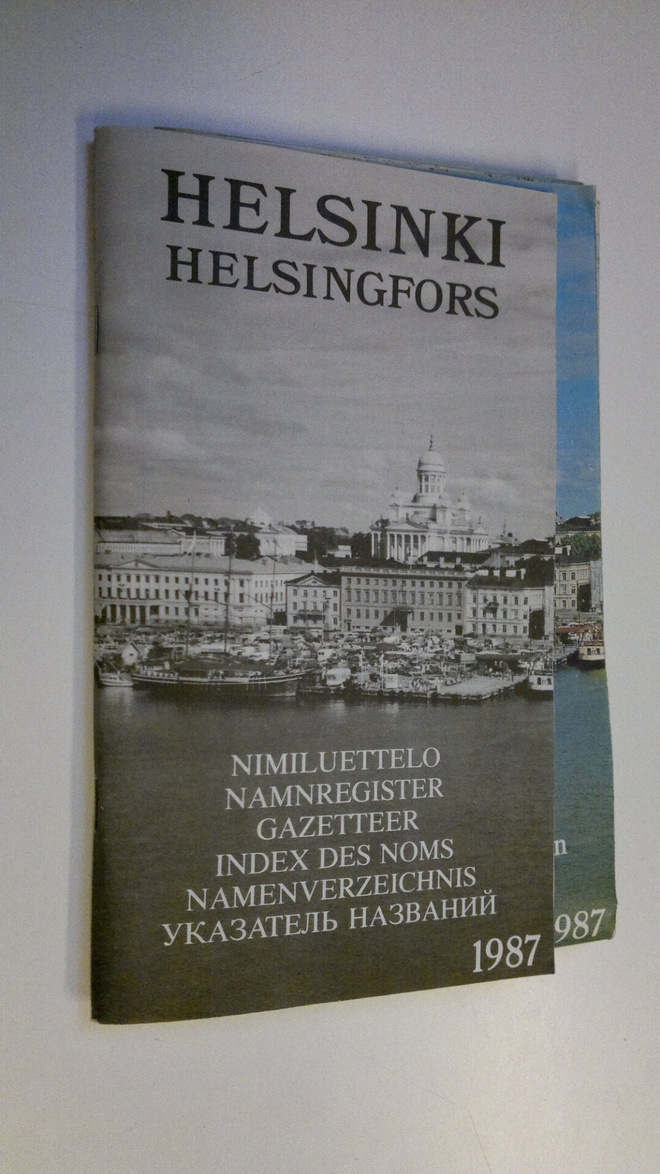 Helsinki nimiluettelo + opaskartta 1:20000 1987