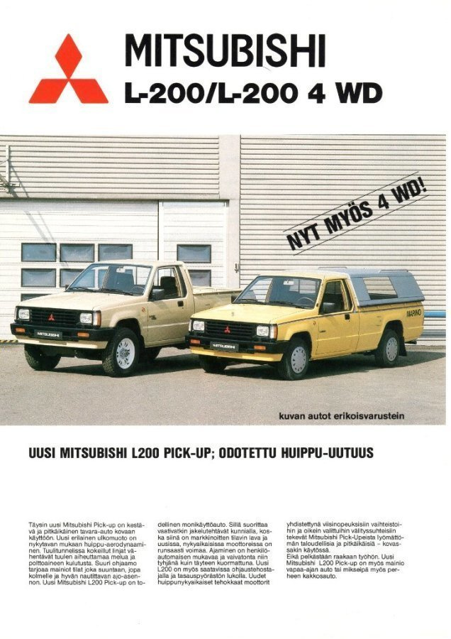 Mitsubishi L-200 -esite 80-luvun lopusta