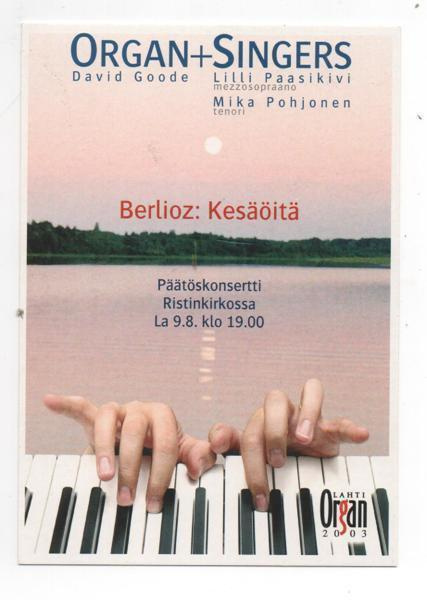 Lahti: Urkuviikko 2003 / Organ + singers