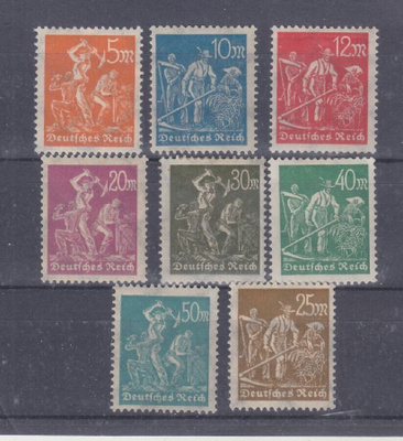Saksa 1922-23 LaPe 234-241 vesileima vohveli liimakkeellisia