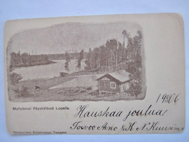 VANHA Postikortti Loppi Myllylampi ennen 1905