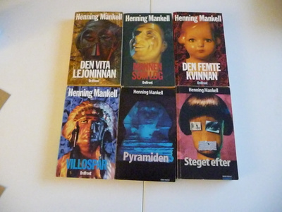 henning Mankell - Kirjapaketti - 6 kpl - ruotsi